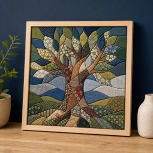 Tree Life Kinusaiga Pattern | Digital PDF | Handmade Craft Project | Beginner Friendly Pattern | Instant Download Tutorial | Kinusaiga PDF