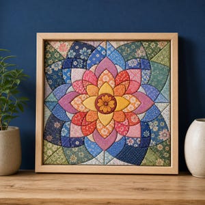 Kaleidoscope Mosaic Template Craft | PDF Pattern | Handmade Craft Project | Beginner Friendly Pattern | Instant Download Tutorial
