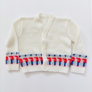 Toy Soldier White Cardigan Nutcracker Christmas Sweater Approx 18-24m