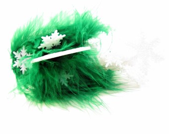 Wacky Tacky Christmas Green Snowflake Pileup - crazy elf hat - holiday party - Ugly Christmas Sweater Party