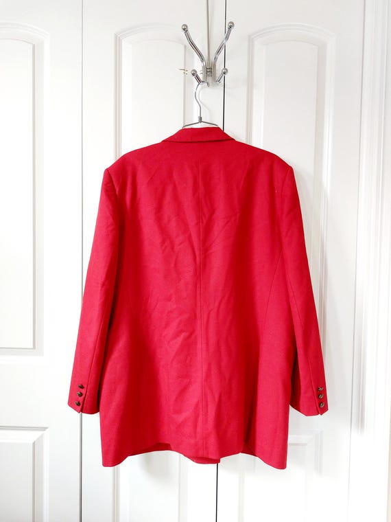 1950s Double Breasted Red Wool Pendleton Blazer C… - image 2