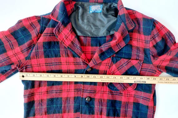 Pendleton Wool Plaid Jacket Small Shacket Midcent… - image 5