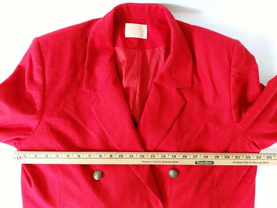 1950s Double Breasted Red Wool Pendleton Blazer C… - image 4