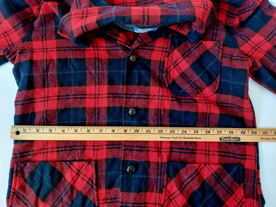 Pendleton Wool Plaid Jacket Small Shacket Midcent… - image 6