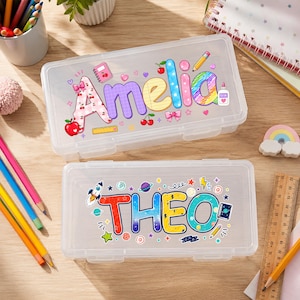 Astuccio grande personalizzato, astuccio con nome personalizzato, regalo per il ritorno a scuola per bambini, borsa per materiale scolastico per studenti dell'asilo, regalo di compleanno