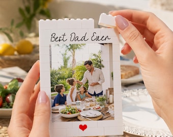 Casse-tête personnalisé avec blocs photo, cadeau souvenir personnalisé pour papa, cadeau de fête des pères, cadeau pour lui, cadeau de casse-tête de briques pour mari, cadeau d'anniversaire