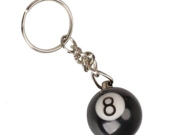 mini magic 8 ball keychain