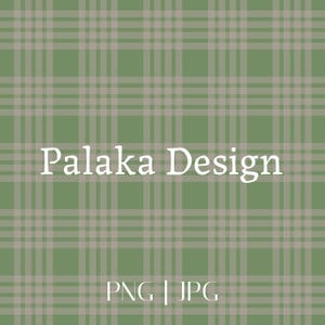 May include: A seamless pattern design featuring a plaid pattern in shades of green and gray. The text "Palaka Design" is centered at the top, with "PNG | JPG" at the bottom. This design is suitable for various applications.