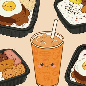 Hawaii Local Food Sticker Pack | Kawaii Hand Drawn PNG (Digital Download)