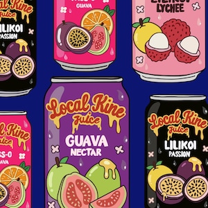 Hawaii Juice Can Aufkleber | Kawaii Tropisches Getränk PNG (Digitaler Download)