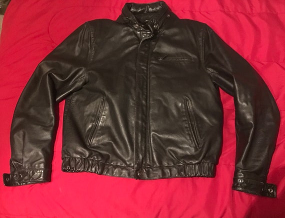 Vintage leather motorcycle jacket