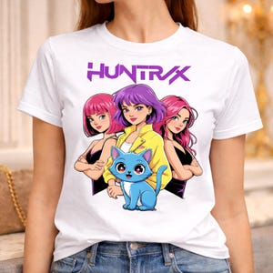 Camiseta de cazador de demonios, cazador de demonios, Huntrix SVG PNG, camiseta de Huntrix, cazadores de demonios K-pop, Saja Boys, sublimación, SVG, PNG, descarga digital