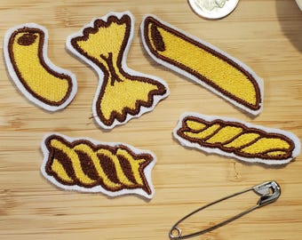 Assorted Pasta - Iron on Patches ( 5 pieces )