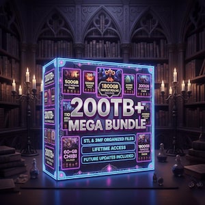 200TB Mega STL Collection – Ultimate 3D Printing Files Pack – Commercial use allowed