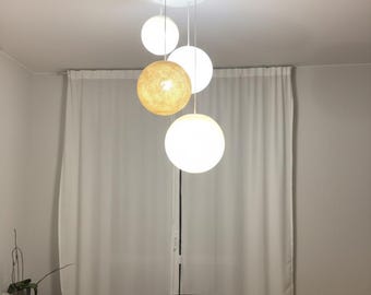 Kroonluchter met 4 bollen voor de eetkamer – Elegante hanglamp voor huis en interieur