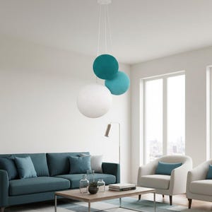 3-Sphere Cluster Lamp – Customizable Pendant Light (Choose Colors)