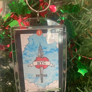 NYC Tarot Ace of Swords Keychain/Ornament