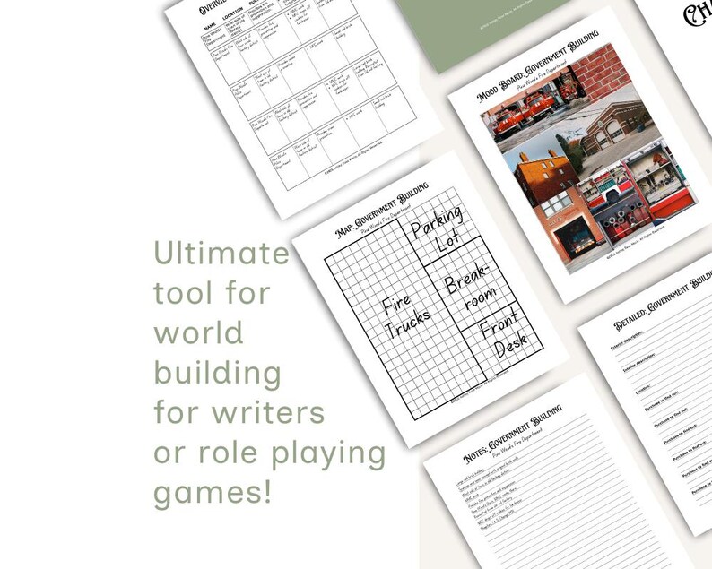 Small Town World Building Workbook | Novel Writing Planner |digital ...