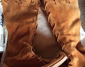 tall leather moccasins