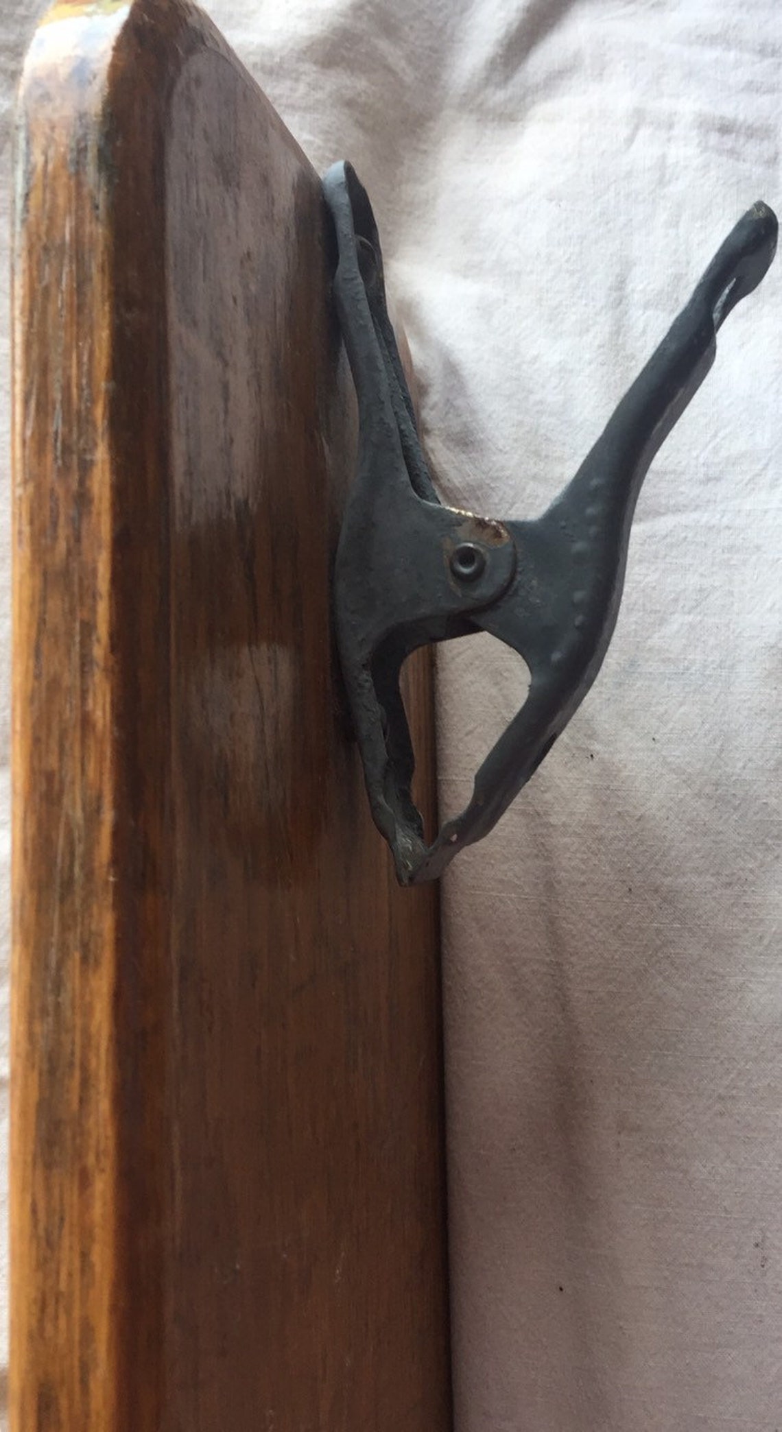 WOOD BOARD DISPLAY Vintage Clamp Cutting Hanging Decor Heavy Etsy