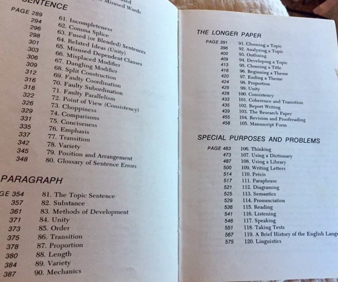 HANDBOOK OF ENGLISH vintage textbook Canada grammar usage Etsy