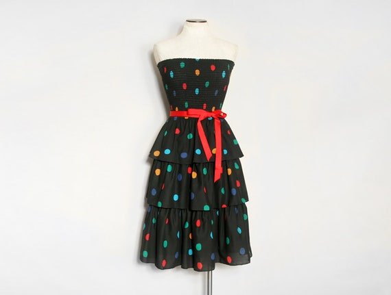 Tiered Polka Dot Dress