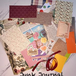 Junk Journal Kit | Feral Foundations Curated Ephemera Kit | Pretty Paper, Stickers & Ribbon