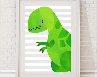 Blue/Green Dinosaur Print