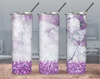 Copo magro de 20 onças com glitter mármore envoltório cônico modelo reto download digital gráficos de sublimação download instantâneo sublimação