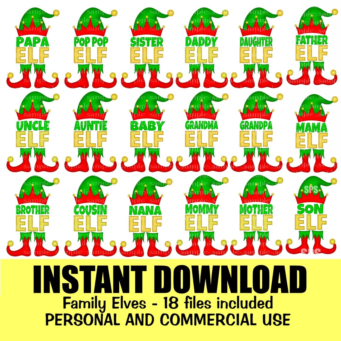 Elf Family Clip Art - Christmas - Elf PNG Digital Graphics - Elves ...
