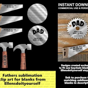 Saw Sublimation Design - 7 files included - Sublimation graphic Clip art - clipart Hand saw  Fathers Day Personal & Commerical use