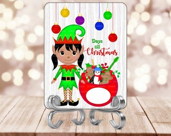 Compte à rebours de Noël sublimation dry erase board design Utilisation personnelle et commercial