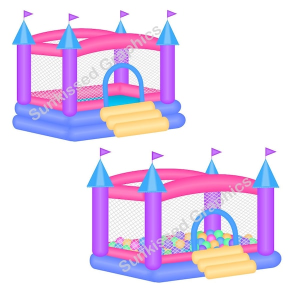 Bounce House Clipart Etsy