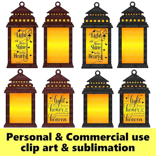 MEMORIAL LANTERN design - sublimation - clip art - clipart - PNG digital file - commerical use - christmas lantern