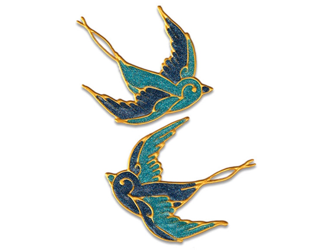 Birds Stained Glass Window Sticker Home Decoration Etsy UK