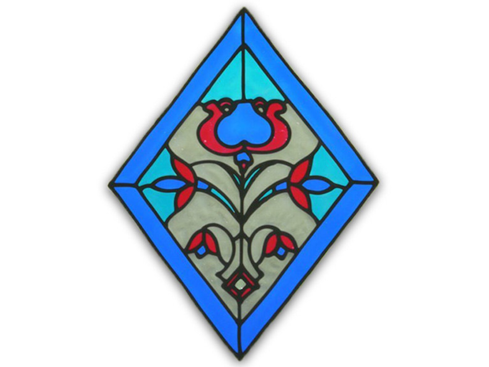 Stained glass cling Window stickers set 2 diamonds and 4 Etsy