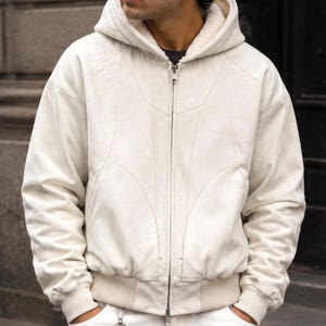 Oversized Hooded Jacket | Washed Zip Up Outerwear | Winter Fashion | Retro Streetwear Style

Oversized hooded jacket with washed retro streetwear style