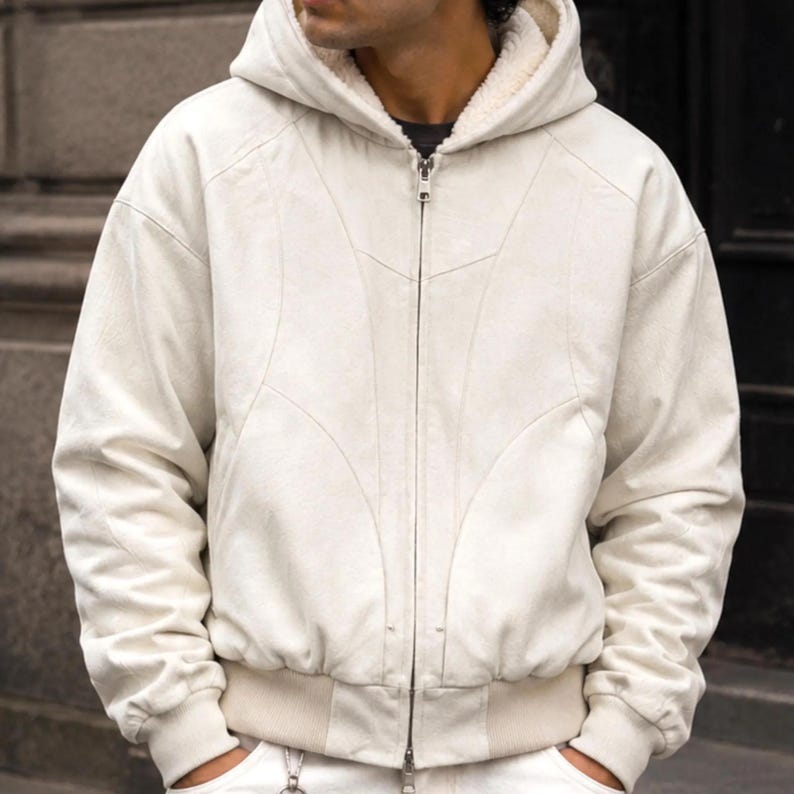 Oversized Hooded Jacket | Washed Zip Up Outerwear | Winter Fashion | Retro Streetwear Style

Oversized hooded jacket with washed retro streetwear style