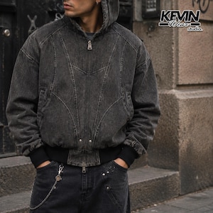 Oversized Hooded Jacket | Washed Zip Up Outerwear | Winter Fashion | Retro Streetwear Style

Oversized hooded jacket with washed retro streetwear style