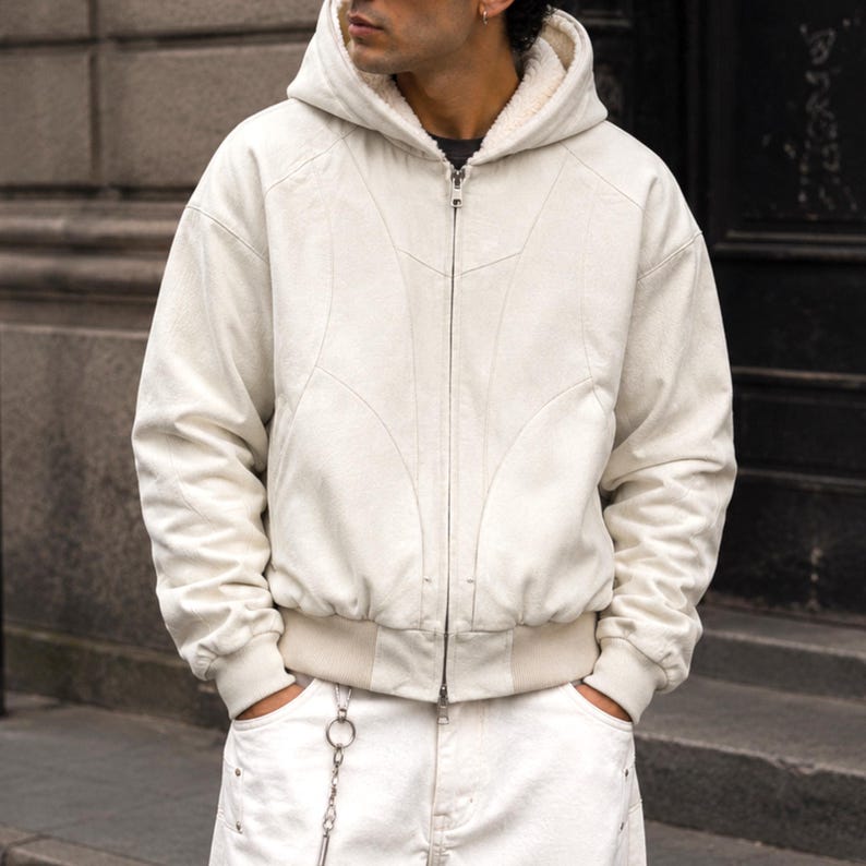 Oversized Hooded Jacket | Washed Zip Up Outerwear | Winter Fashion | Retro Streetwear Style

Oversized hooded jacket with washed retro streetwear style