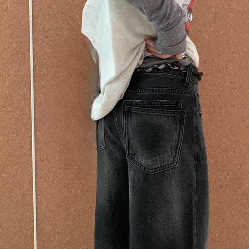 Wide Leg Jeans | Casual Loose Straight Denim | Daily Wear | Y2K Streetwear Style

Vintage wide jeans with minimal korean style