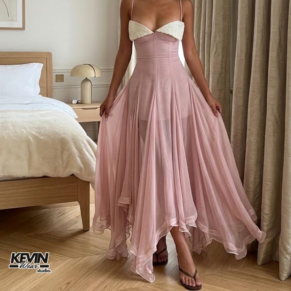 Flowy Maxi Dress | Sleeveless Pleated Long Gown | Summer Wear | Romantic Beach Style