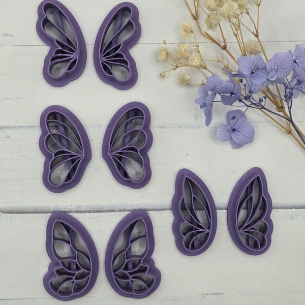 Butterfly Wing Polymer Clay Cutter Set | Clay Earring Tools