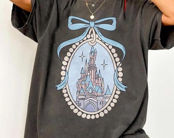 Disney Magical Castle Shirt, Magic Kingdom Blue Coquette Shirt, Disney Castle Fairytale Shirt, Disney World Family Matching, Disney Princess