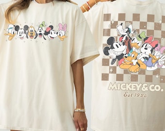 Camiseta Retro Mickey & Co 1928 Comfort Colors, Camiseta Disneyland, Camiseta Família Mickey e Amigos, Presente Disney, Camiseta Disneyworld, Camiseta Família Disney