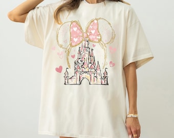 Koszulka Disney Minnie Mouse Castle, Koszulka rodzinna Magic Kingdom, Koszulka Disney, Koszulka Disneyland, Magic Kingdom, Koszulka Disney Matching Tee