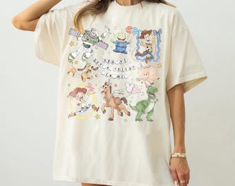 Retro Coquette Disney Toy Story You've Got A Friend In Me Shirt, Toy Story Characters Tee, Disneyland Trip Shirt, Disney Family Matching Tee