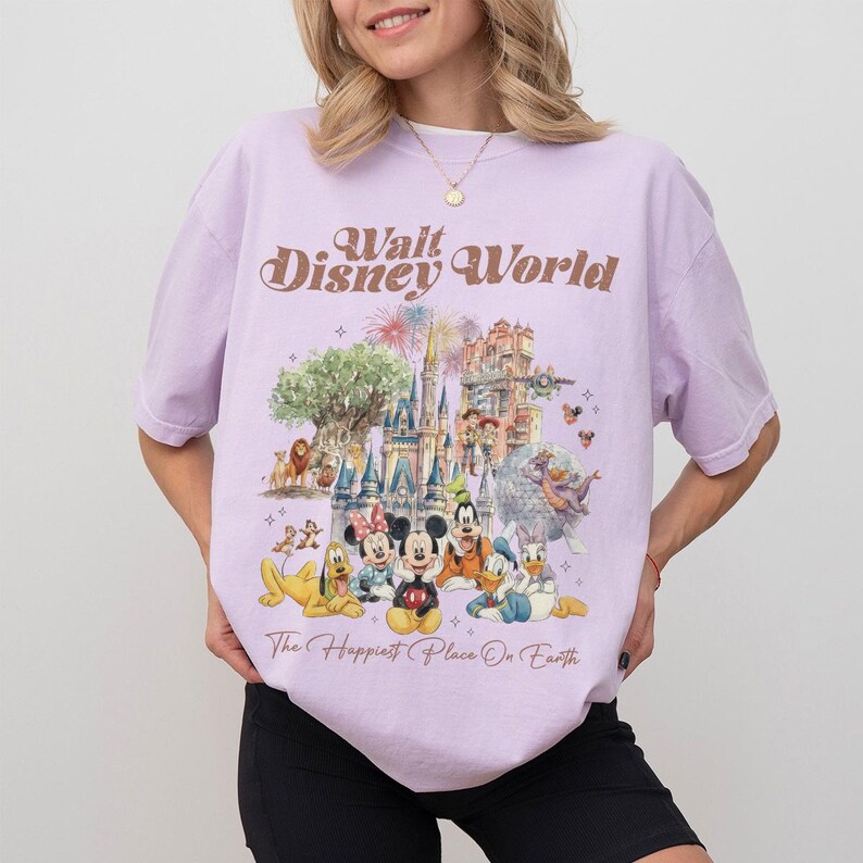 Walt Disney World Shirt, Retro Disney Tee, Mickey And Friends Epcot, Magic Kingdom Tee, Epcot 1982 Tee, Disney Vacation Family 2026 image 5
