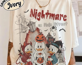 Camiseta vintage de Halloween de DuckTales, camiseta de Huey, Dewey y Louie de Pesadilla en Main Street, camiseta para viaje de Halloween a Disney, camiseta para vacaciones en Disneyland