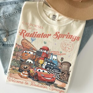 Radiator Springs Comfort Colors Shirt, Lightning McQueen Disney Tee, Pixar Cars Family Shirt, Disney Vacation T-Shirt, Cars Movie Shirt